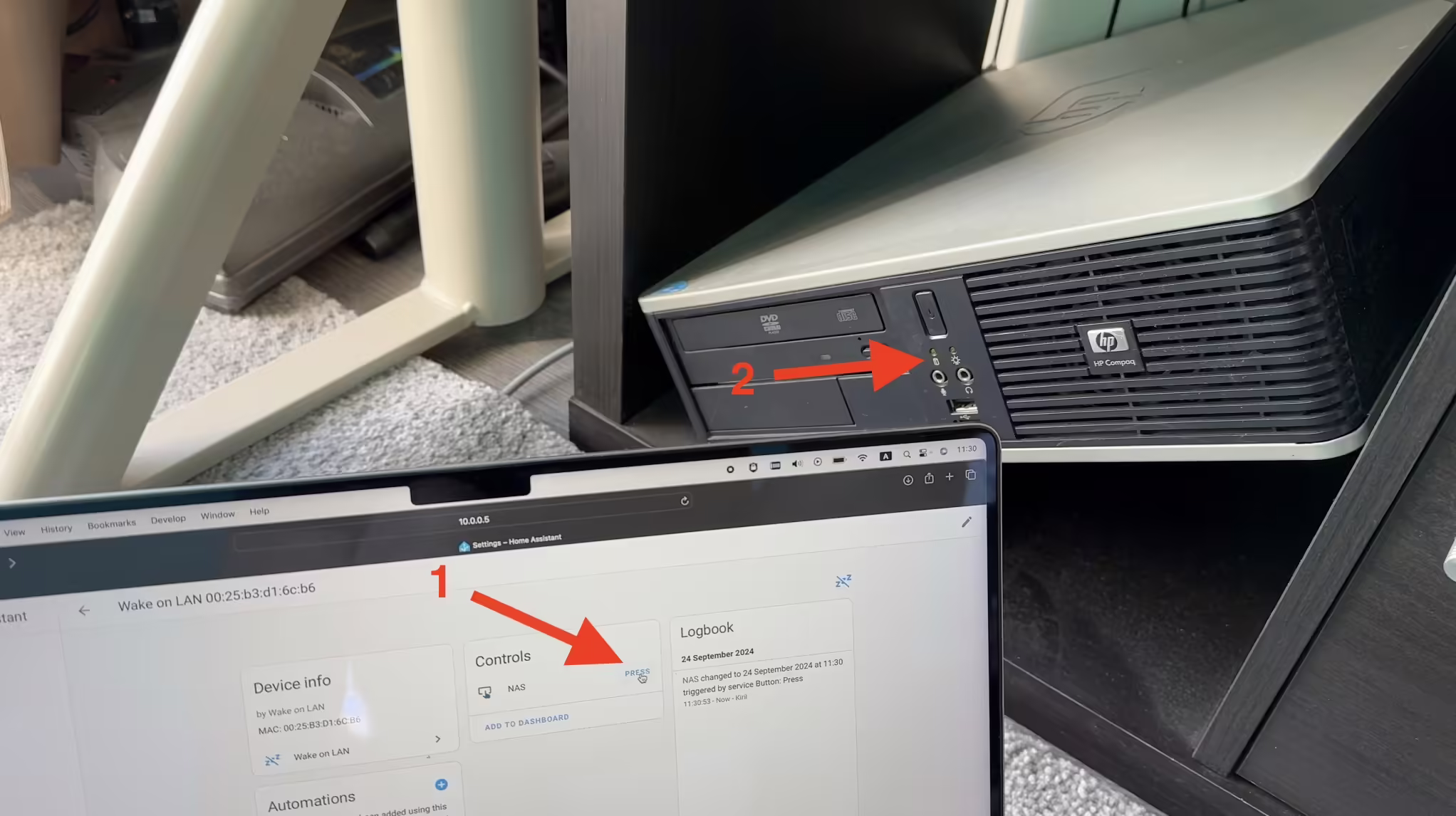 Удаленное включение устройств с помощью Home Assistant и Wake On LAN 2