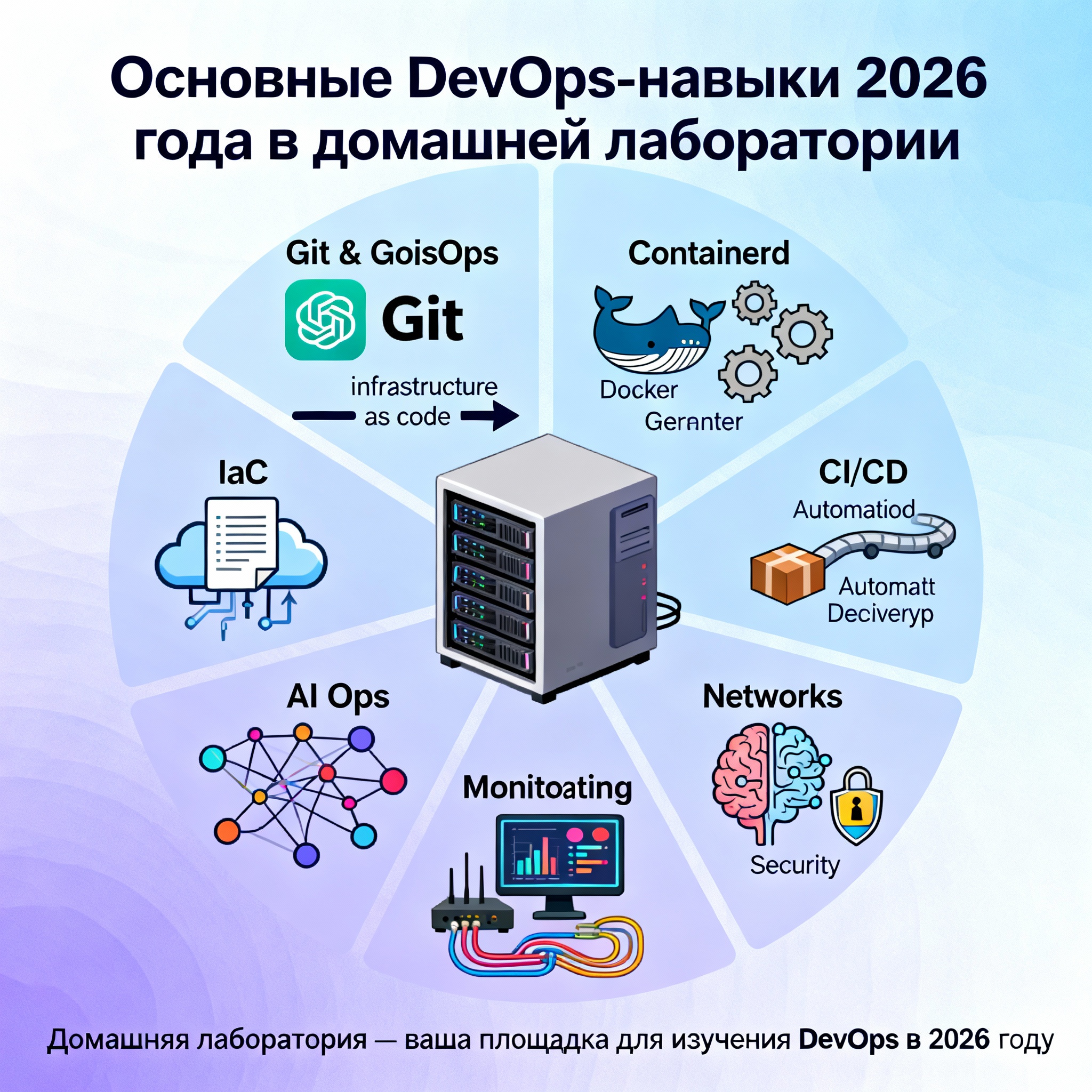 Основные DevOps-навыки 2026 года в домашней лаборатории